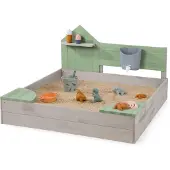 Muddy Buddy Sandkasten Cozy House Warmgrau Eukalyptus