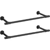 Songmics Kleiderstange für die Wand 2er Set 30 x 84 x 7 cm schwarz HSR140B02