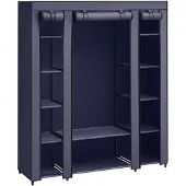 Songmics Stoffkleiderschrank LSF003I02, 45 x 150 x 175 cm, blau