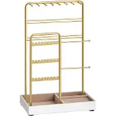 Songmics Schmuckständer Metallrahmen Geschenkidee goldfarben JJS021A01