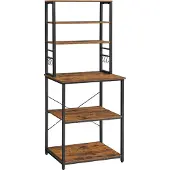 Songmics VASAGLE Küchenregal, 6 Regalebenen und 6 Haken, 40 x 60 x 167 cm