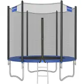 Songmics Trampolin Ø 183 cm mit Netz für Garten blau STR061Q01
