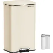 Songmics Mülleimer Küche mit Deckel 40 Liter sandbeige LTB540A02