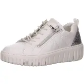 Waldlaufer Sporthalbschuhe Formsohle modisch in weiss/weiss kombi, Gr. 4.5