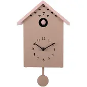 Clayre & Eef Kuckucksuhr 20x10x26 cm Rosa Kunststoff