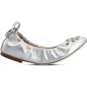 Jan Jansen Ballerinas Damen Silber Leder