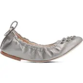 Jan Jansen Ballerinas Damen Grau Leder
