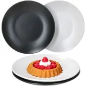 MamboCat 4er Set Kuchenteller Nero Bianco weiß & schwarz