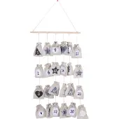 Trendline Deko Adventskalender Holz 61 x 8 x 38 cm zum selbst befüllen