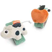 Done by Deer Handgelenksrassel 2er-Pack, Dotti Green, Babyspielzeug
