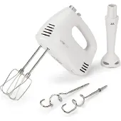 Clatronic Handmixer HM 3524 | Hand- und Stab- Mixer in Einem | Handrührgerät mit kraftvollem 300 Watt-Motor | 5 Geschwindigkeitsstufen | HM 3524