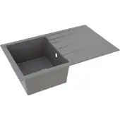 Respekta Küchenspüle Einbauspüle Spüle Granit Mineralite 80 x 50 Grau Houston