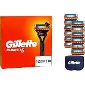 Gillette Fusion5 12 Ersatzklingen Mehr Gleitstreifen sanftes Men Einsatz