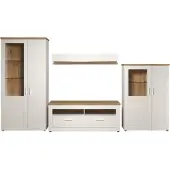 Trendteam Wohnen Wohnwand Shade Andersen Pine weiß 368 x 194 x 45 cm