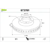 Valeo Bremsscheibe COATED 673701