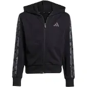 Adidas Kapuzensweatshirt "GIRLS 3-STREIFEN MIT ANIMALPRINT AUS FRENCH TERRY FÜR KINDER U", für Kinder, mit 3-Streifen im Animalprint, sportlicher Stil