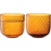 LSA International Wasserglas L.S.A. Dapple Sun Amber 300 ml (2er-Set)