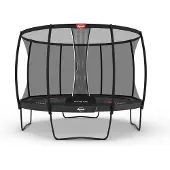 Berg Trampolin Champion Regular 430 + Sicherheitsnetz DLX XL Grau Levels