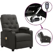 vidaXL Massagesessel Elektrisch Dunkelgrau Stoff , Massagesessel Design 2024