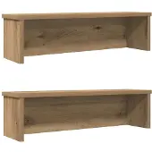 vidaXL Küchenregale Stapelbar 2 Stk. Artisan-Eiche 60x15x16 cm