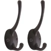 Mendler 2er-Set Garderobenhaken HWC-C75, Haken Wandhaken Kleiderhaken Set