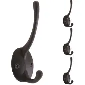 Mendler 4er-Set Garderobenhaken HWC-C75, Haken Wandhaken Kleiderhaken Set