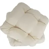 Mendler 2er-Set Sitzkissen Dublin, Stuhlkissen Kissen, 41x38x8cm ~ creme