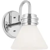 Kichler Elstead Farum Wandleuchte G9 Poliertes Chrom Weiß IP44