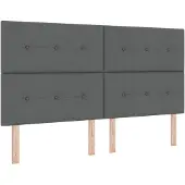 vidaXL Boxspringbett mit Matratze Dunkelgrau 180 x 200 cm Stoff