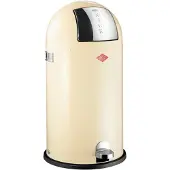 Wesco Mülleimer Kickboy, Abfallsammler, Tretabfallsammler, Stahlblech, Mandel, 40 L, 177731-23