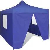 Syfax Faltzelt 3x3 m Blau 4 Seitenwände