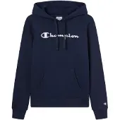 Champion Damen Kapuzen-Sweatshirt mit Script-Logo Marineblau - M