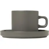 Blomus Kaffeetasse Pilar Pewter (Set aus 2)