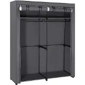 Songmics Kleiderschrank mit 2 Kleiderstangen faltbar