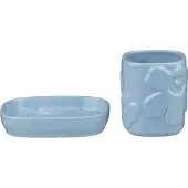 Marimekko - Unikko Badezimmer Accessoire Set, sky blue