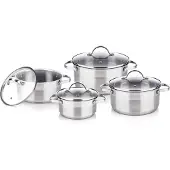 Lamart LTSSSET8, Kochset, Edelstahl, Glas, Edelstahl, Edelstahl, Edelstahl, Glas