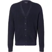Bugatti Cardigan "Regular Fit" mit V-Ausschnitt und Ripp-Struktur