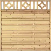 Tetzner & Jentzsch T&J Sichtschutzzaun OLYMP mit Designgitter Sichtschutz Lamellenzaun, 180x180 cm