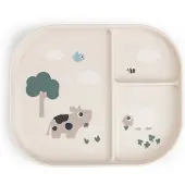 Done by Deer - Foodie Menüteller - Tiny farm Sand - 22 x 18 x H 2 cm