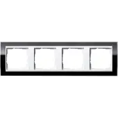 Gira 4fach Rahmen Event Klar, Standard 55, System 55 Schwarz 0214733 (0214733)