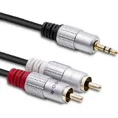 Qoltec 52339 audio cable 2 x RCA Black