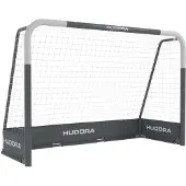 Hudora Fussballtor RoCo 240 mit Torwand (hochwertig, stabile Netz- und Bodenverankerung, Punktzähler) schwarz - 240x160x85cm