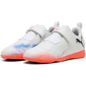 Puma FUTURE 8 PLAY Futsalschuhe Teenager, Laufen im Park, Straßenlauf, Bahnenlauf, Traillauf, Unisex, Erwachsener, Schwarz, Rot, Weiß, White-Black-Glowing Red, Hoch