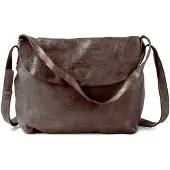 Harold's Leder Umhängetasche Schultertasche Submarine Shoulderbag Brown dunkelbraun