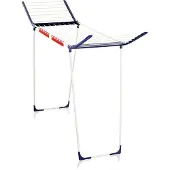 Leifheit Wäscheständer "Pegasus 180 Solid Maxx", weiß (weiß, blau), B:196cm H:108cm T:55cm, Kunststoff, Metall, Wäscheständer, Wäscheständer