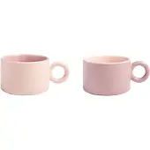 &k amsterdam &klevering - Chiquito Tasse, 0,2 L, rosa (2er-Set)