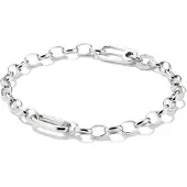 Thomas Sabo Charm-Armband "Charm Club Connect: mit einem Connect Link" Gr. 19, silber (silberfarben), Armbänder, Damen, 19, Silber 925 (recycelt), Charm-Armband