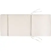 Beliani Auflagen 6er Set Hellbeige Stoff 106x50x5 cm mit Befestigungsbändern UV-Beständig Moderne Sitzauflage für Niederlehner Gartenstuhl
