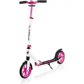 Globber NL 205 – Tretroller, 205 mm, ABEC 9, höhenverstellbar, Frontfederung, Klappmechanismus, weiß-pink