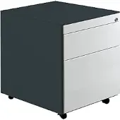 Mauser Schubladencontainer m.Rollen, 570x600, 1 Schub, 1 Hängereg., anthrazit/lichtgrau